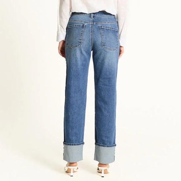 Oat New York High-Rise Cuffed Wide Leg Jeans - Picture 2 of 8